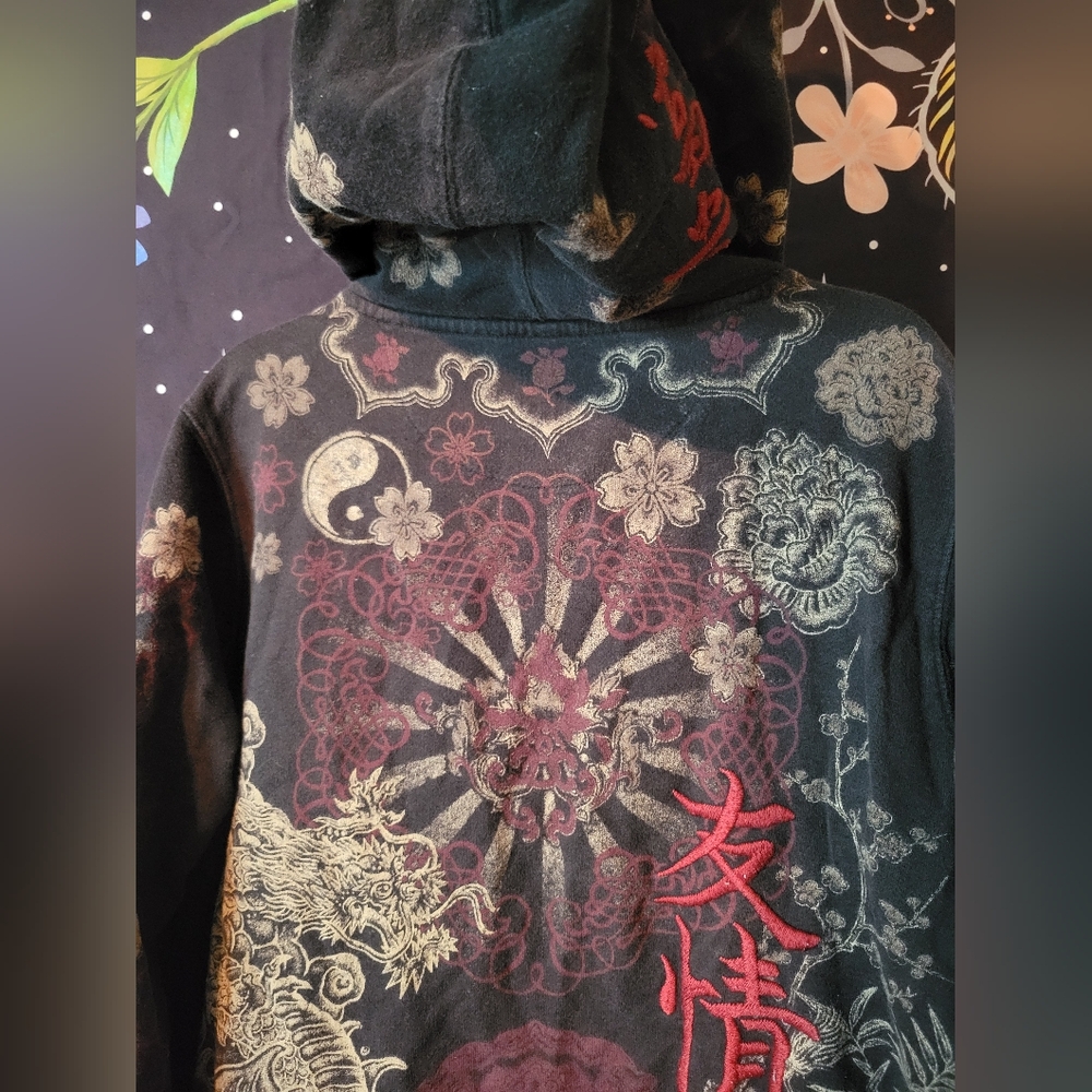 RARE! LUCKYBRAND Yin & Yang Symbol Hoodie - Picture 8 of 16